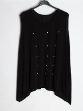 Oversize top med bling bling på front - Ingen returret - ITNOV24